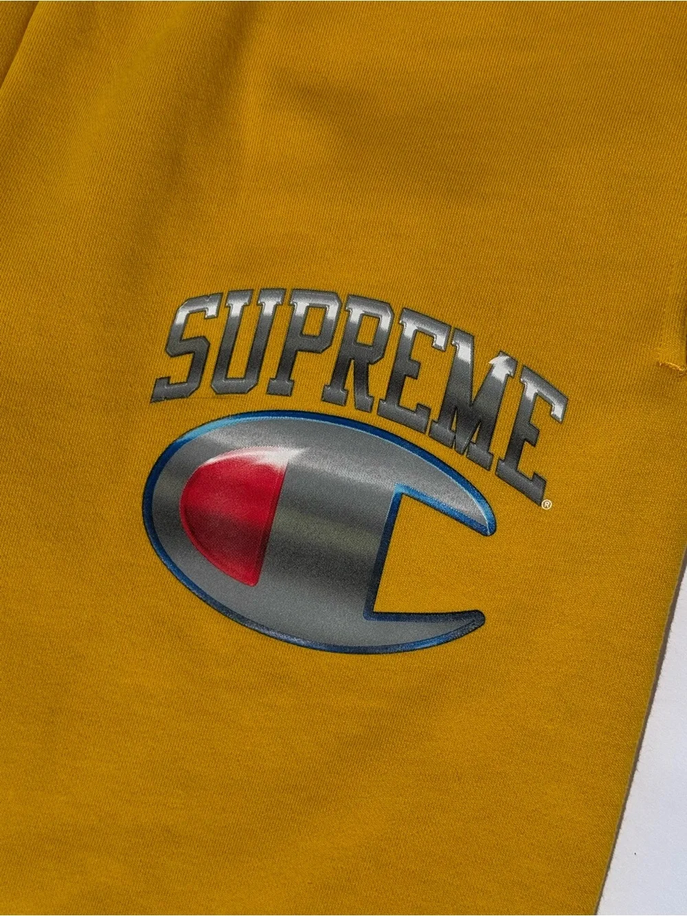 Supreme Champion Chrome Sweatpants in Gold *AUTHENTIC & RARE*
